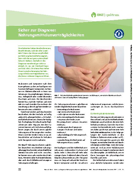Vorschauseite 1: Sicher zur Diagnose: Nahrungsmittelunverträglichkeiten