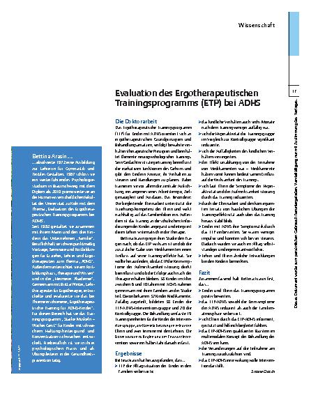Vorschauseite 2: Ergotherapeutisches Trainingsprogramm bei ADHS – Familienmensch und ADHS-Spezialistin