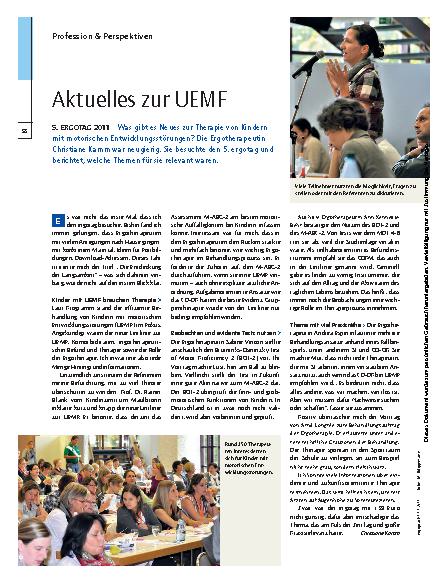 Vorschauseite 1: 5. ergotag 2011 – Aktuelles zur UEMF