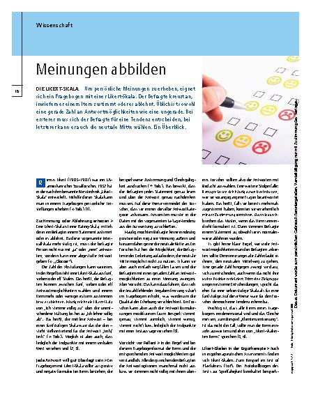 Vorschauseite 1: Die Likert-Skala – Meinungen abbilden