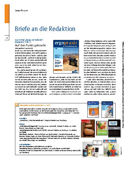 Vorschauseite 1: Briefe an die Redaktion