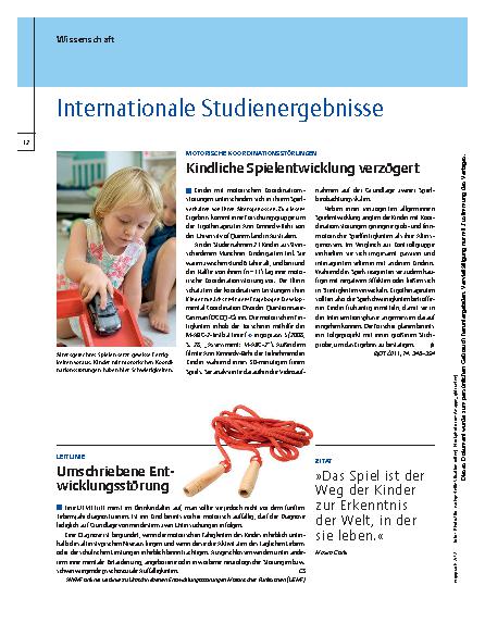 Vorschauseite 1: Internationale Studienergebnisse