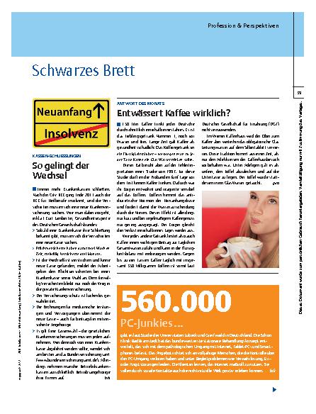 Vorschauseite 1: Schwarzes Brett