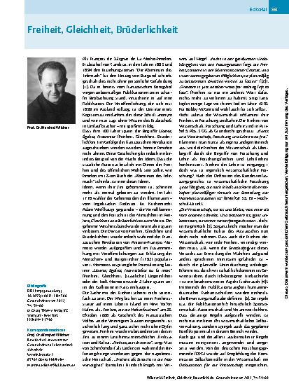 Vorschauseite 1: Freiheit, Gleichheit, Brüderlichkeit