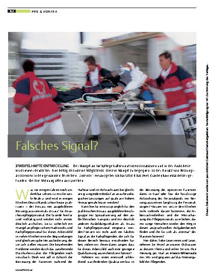 Vorschauseite 1: Falsches Signal?