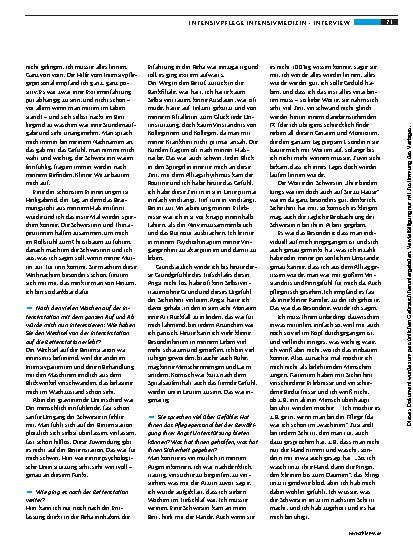 Vorschauseite 3: Eine Intensivpatientin erzählt