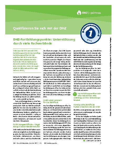 Vorschauseite 1: Qualifizieren Sie sich mit der DHZ