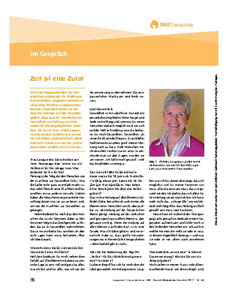 Vorschauseite 1: Im Gespräch – Zeit ist eine Zutat