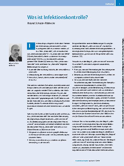 Vorschauseite 1: Was ist Infektionskontrolle?