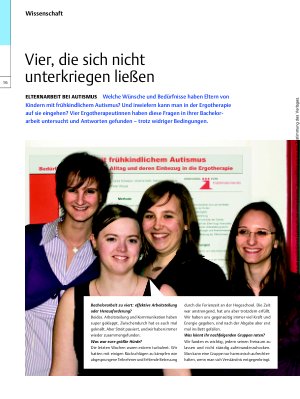 Vorschauseite 1: Elternarbeit bei Autismus – Vier, die sich nicht unterkriegen ließen