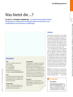 Vorschauseite 1: R.O.M.B.U.S. Akademie Saarbrücken – Was bietet die ...?