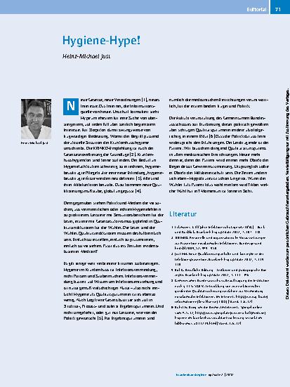Vorschauseite 1: Hygiene-Hype!