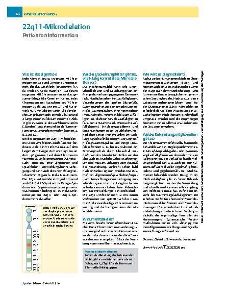 Vorschauseite 1: 22q11-Mikrodeletion