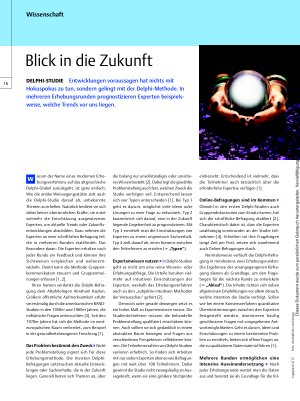 Vorschauseite 1: Delphi-Studie – Blick in die Zukunft