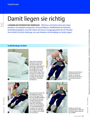 Vorschauseite 1: Lagerung bei Patienten mit Hemiplegie – Damit liegen sie richtig