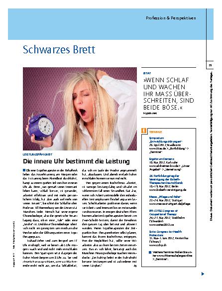 Vorschauseite 1: Schwarzes Brett