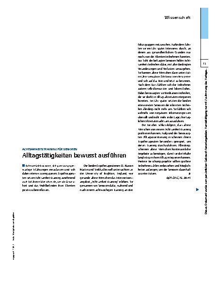 Vorschauseite 2: Internationale Studienergebnisse