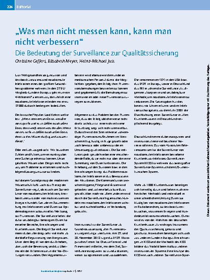 Vorschauseite 1: „Was man nicht messen kann, kann man nicht verbessern“