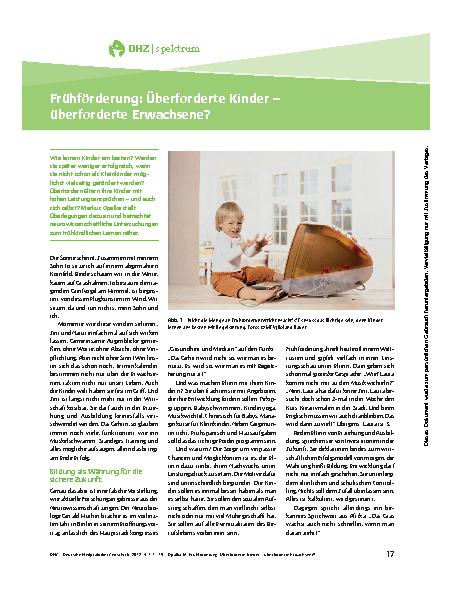 Vorschauseite 1: Frühförderung: Überforderte Kinder - überforderte Erwachsene?