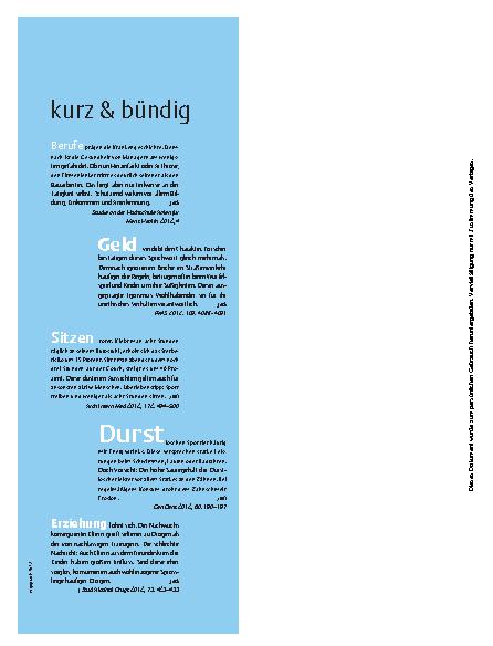 Vorschauseite 1: kurz & bündig