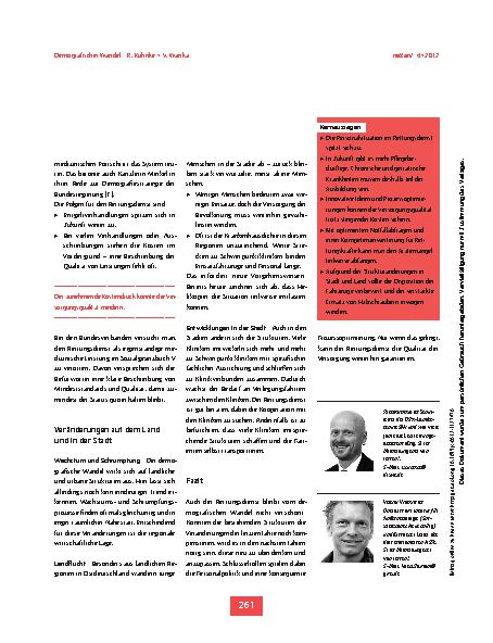 Vorschauseite 4: Viele Alte – wenig Junge – Rettungsdienst in Zeiten des demografischen Wandels