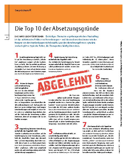 Vorschauseite 1: Das wird leicht übersehen – Die Top 10 der Absetzungsgründe