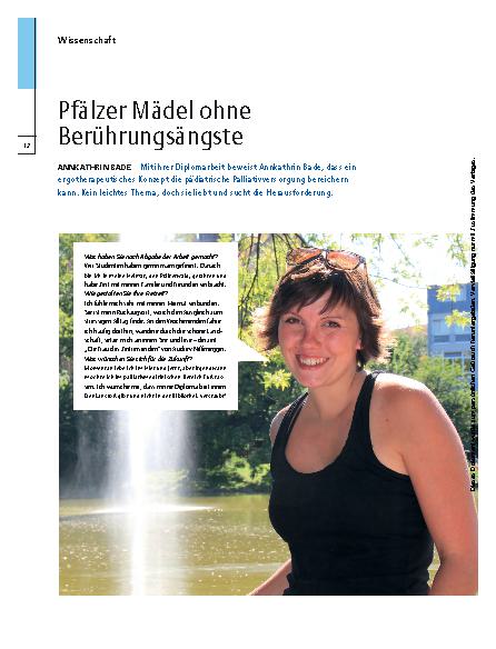 Vorschauseite 1: Annkathrin Bade – Pfälzer Mädel ohne Berührungsängste