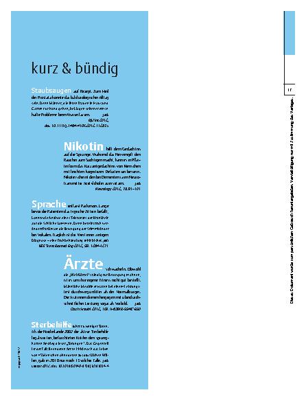 Vorschauseite 1: kurz & bündig