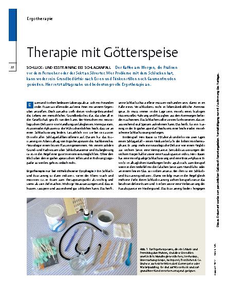 Vorschauseite 1: Schluck- und Esstraining bei Schlaganfall – Therapie mit Götterspeise