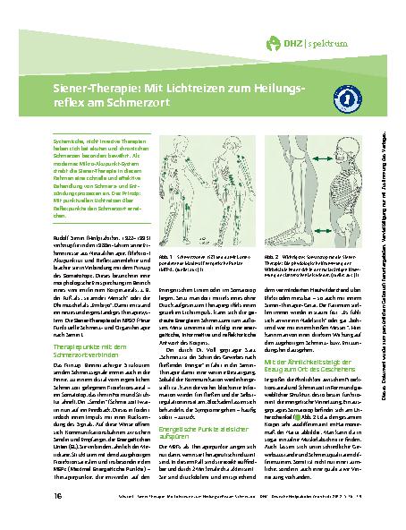 Vorschauseite 1: Siener-Therapie: Mit Lichtreizen zum Heilungsreflex am Schmerzort