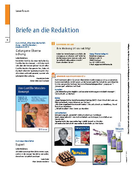 Vorschauseite 1: Briefe an die Redaktion