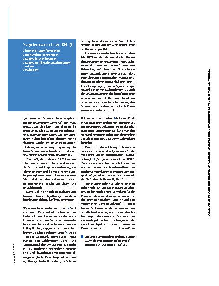 Vorschauseite 2: Evidenzbasierte Praxis (EBP) – Für die Klienten nur das Beste