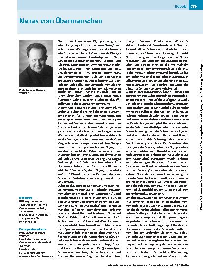 Vorschauseite 1: Neues vom Übermenschen
