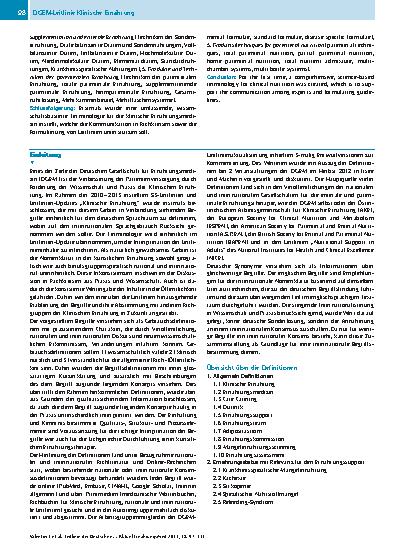 Vorschauseite 2: Leitlinie der Deutschen Gesellschaft für Ernährungsmedizin (DGEM)