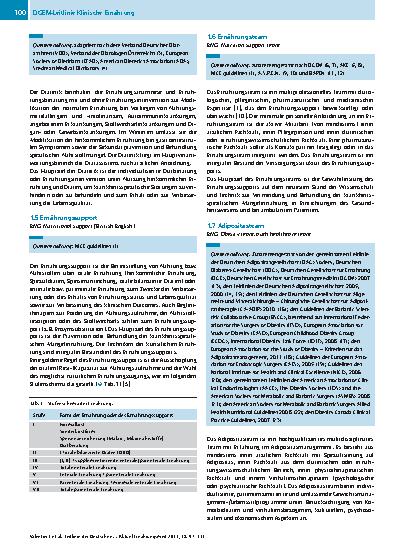 Vorschauseite 4: Leitlinie der Deutschen Gesellschaft für Ernährungsmedizin (DGEM)
