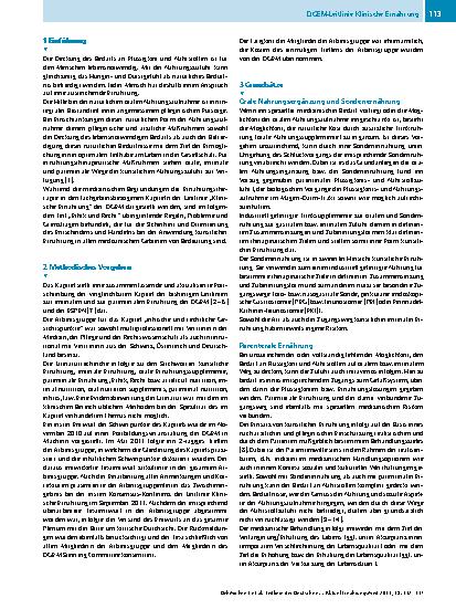Vorschauseite 2: Leitlinie der Deutschen Gesellschaft für Ernährungsmedizin (DGEM)