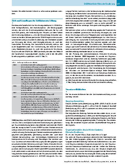 Vorschauseite 2: Leitlinie der Deutschen Gesellschaft für Ernährungsmedizin (DGEM)