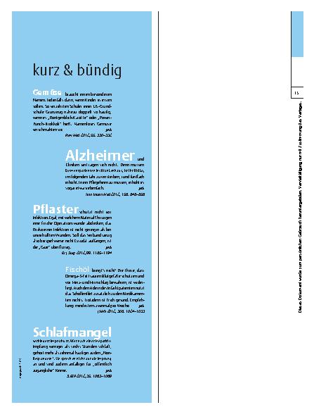 Vorschauseite 1: kurz & bündig