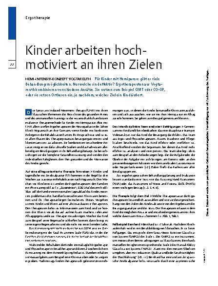 Vorschauseite 1: Hemi-Intensiv-Konzept Vogtareuth – Kinder arbeiten hochmotiviert an ihren Zielen