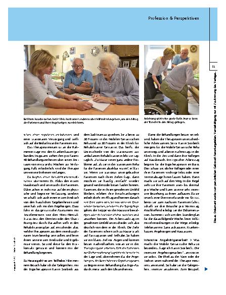Vorschauseite 2: Mobile Geriatrische Rehabilitation in Karlsruhe – Nachahmenswerte Teamarbeit