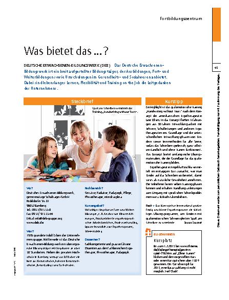 Vorschauseite 1: Was bietet das ...? Deutsche Erwachsenen-Bildungswerk (DEB)
