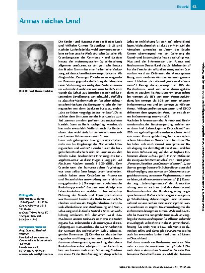 Vorschauseite 1: Armes reiches Land