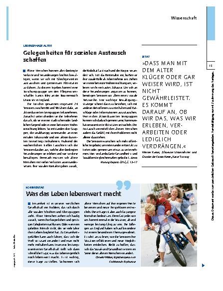 Vorschauseite 2: Internationale Studienergebnisse