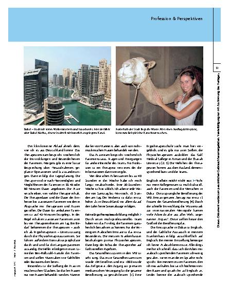 Vorschauseite 2: Eine deutsche Ergotherapeutin in Dubai – „Jetzt lerne ich Arabisch“
