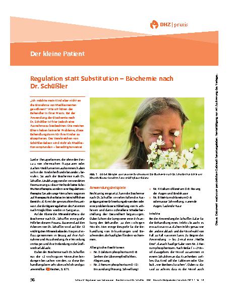 Vorschauseite 1: Der kleine Patient – Regulation statt Substitution - Biochemie nach Dr. Schüßler