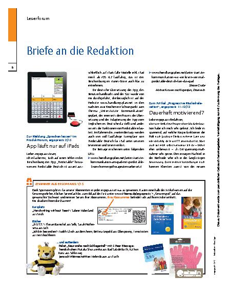 Vorschauseite 1: Briefe an die Redaktion