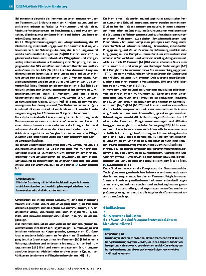 Vorschauseite 6: Leitlinie der Deutschen Gesellschaft für Ernährungsmedizin (DGEM) in Zusammenarbeit mit der GESKES, der AKE und der DGG