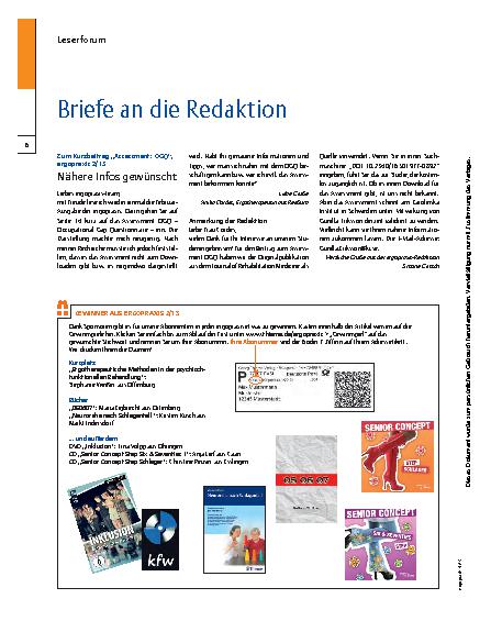 Vorschauseite 1: Briefe an die Redaktion