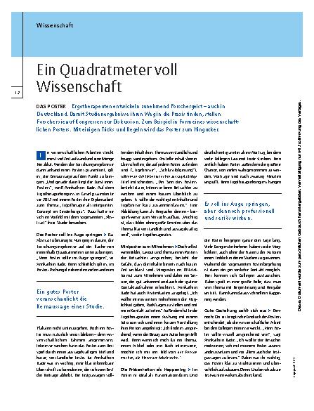 Vorschauseite 1: Das Poster – Ein Quadratmeter voll Wissenschaft