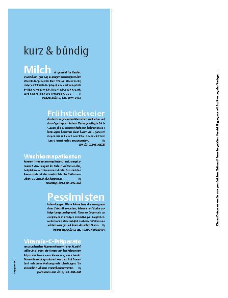 Vorschauseite 1: kurz & bündig